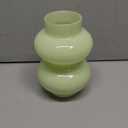 JSPYFITS Glass Hydroponic Flower Vase, Double Balls Colored Glasses Bubble Vases for Flower, 7 Inches Glass Funky Vase for Home/Office/Weddings/Party Table Flower Dcor (Milky Green)