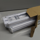 Joydeco No Drill Zebra Blinds for Windows, Cordless Day & Night Dual Sheer Roller Shades, Easy Installation, Free-Stop Light Filtering Privacy Blinds for Home (White, 35" W x 75" H, Old Version)