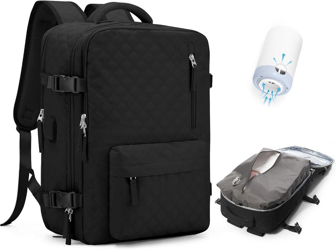 Vacuum Seal Travel Backpack with Air Pump,Compression Vacpack Waterproof Carry On Backpack for Travel Women Men with Vacuum System,Airlines Approved Daypack Laptop Space Saver Bags,Lilac Vacuum Seal Travel Backpack with Air Pump,Compression Vacpack Waterproof Carry On Backpack for Travel Women Men with Vacuum System,Airlines Approved Daypack Laptop Space Saver Bags,Lilac