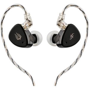 SIMGOT EM6L in Ear Monitor, 1DD + 4BA Hybrid Driver IEM Earphones, Gaming/HiFi Wired Earbuds with 3D-Printed Resin Housing, with Detachable Silver-Plated Cable for Musician Audiophile