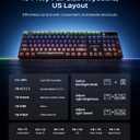 wegear Mechanical Gaming Keyboard with Blue Switch, 104-Key Full Size RGB Backlit Wired Keyboard11 Modes, Anti-Ghosting, Double-Shot ABS Keycaps, Lighted Computer Key-Board for PC Windows-Black