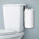 Black Toilet Paper Holder, Bathroom Toilet Paper Roll Holder with Reserve, Over The Tank Toilet Paper Holder with Storage, Bathroom Tissue Holder for 2 Rolls, 1PC