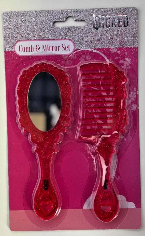 Pink Wicked mirror & comb set Pack of 5