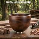 Premium Solid Walnut Wood Mixing Bowl, Compatible with KitchenAid 4.5 & 5 QT Tilt-Head Stand Mixer, Wooden Mixing Bowls for Mixer with Stainless Steel Locking Base, A Thoughtful Gift for Mixer Owners