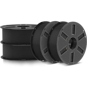 JAYO PLA 3D Printer Filament 1.75mm Bundle, 1.1kg, 4-Pack, Black