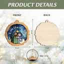 2 x Nativity Scene Ornament 2025, O Come Let Us Adore Him  Wooden Holiday Decoration with Holy Family & Starry Sky  Rustic Christian Christmas Tree Ornament & Faith Gift