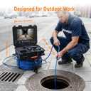 Sewer Camera with 512Hz Transmitter Self-Leveling Borescopes Plumbing 9" HD Color Screen Waterproof IP68 Borescope Camera with Light 100 ft/30 m for Home Wall Duct Drain Pipe Plumbing