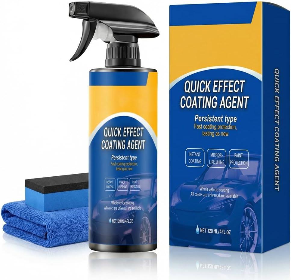 Quick Effect Car Coating Spray, Waterless Wash & Polish, Car Coating Spray for Shine & Protection, Quick Acting Paint Protection and Glass Cleaner (1pcs)