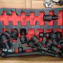 3/8" Drive Universal Impact Socket Set, 20 Piece Swivel Socket Set, Universal Joint Socket 6-Point, Metric, 8-24mm, Cr-Mo,with Extension Bars, Socket Adapter, Drill Bit Adapter