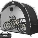 Happy Travel Bike Storage Tent Shed, Outdoor Waterproof Bicycle Covers Shelter with Window for up to 8 Bikes, Oversized Outside Portable Sheds for Lawn Mower, Garden Tools, Size: 5x7x5.6ft