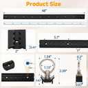 Upgraded 4ft 4pcs Heavy Duty Aluminum L-Track Rail, 48" Aluminum L-Track Tie Down System, Include (8) O-Ring, (8) Black End Caps and Mounting Screws, Suitable for Secure Motorcycles,Small Tractors etc