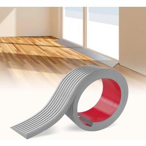 Threshold Ramps for Doorways, Wheelchair Ramp, Gray, 5/8'' Rise-6.6Ft Long | No Pungent Odor, Adhesive Backing Support, Natural Rubber, Durable Use, Easy to Use