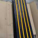 VEVOR Rubber Curb Ramp for Driveway 3 Pack, 15T Heavy Duty Sidewalk Curb Ramp, 48" Lx2.6 H Bridge Ramp for Garage for Low Cars, Wheelchairs, L.O.A. 12 FT