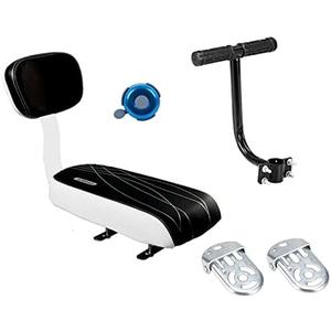Universal Bicycle Rear Seat Cushion Armrest Footrest Set, Kids Child Safety Carrier Bicycle Baby Seat, Including Cushion and Backrest, Armrest Handrail, Footrests,