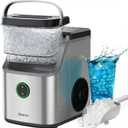 Silonn Nugget Ice Maker Countertop, Ice Basket with Handle, Quiet Operation & Self Cleaning Ice Machine, Chewable Ice, 33 lbs/24H, Portable Pellet Ice Maker with Scoop for Home, Kitchen and Office