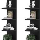 5 Tier Lack Floating Shelf,Set of 2 Black Wall Shelf Unit,Display Shelf