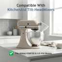 Flour Funnel for Kitchen Aid Mixer, Kitchen Aid Accessories and Attachments, Fits Kitchen Aid Mixer 4.5 & 5 Quart (KSM150), Dishwasher Safe, No Mess Baking Tool (Red)