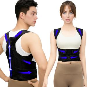 Back Brace Posture Corrector for Women and Men, FSA&HSA Eligible, Improve Posture, Relief for Upper and Lower Back, Lumbar, Neck, Shoulder Pain,Scoliosis & Hunchback Support (Large(43.7"-50.39"))