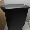 simplehuman 40 Liter / 10.6 Gallon Slim Kitchen Step Trash Can With Secure Slide Lock, Black Plastic