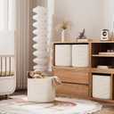 joybest 13x13x13 Inch Cube Storage Bins Set of 4, Cotton Rope Woven Organizer Basket for Shelves, Cube Bin Square Shelves Organizer Closet Storage, Nursery, Toy Organization, Beige