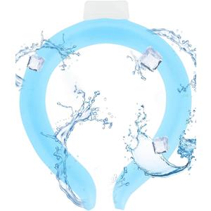 Neck Cooling Tube, Upgraded Instantly Freezes Below 28C/82.4F, Reusable & Multi-Functional Portable Neck Coolers for Hot Weather Work Sports Cycling Hiking or Camping (Blue)