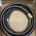 Giraffe Tools Garden Hose 5/8" Custom Length, No Kink, Flexible, Leakproof Water Hose, 600 Burst PSI, 15ft Double Female Fittings,Black Orange