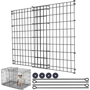 Dog Crate Divider Panel,Include 2 Metal Panels,4 Connecting Rods and 4 Spacers,Adjustable Metal Pet Kennel Divider,20.4''H ,Adjustable Width 13.7"-25.48",Fit Medium Dog Crate (Crate NOT Included)