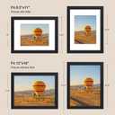 12x16 Picture Frame 3 Pack, Black Wood, Tempered Glass, 8.5x11 Mat