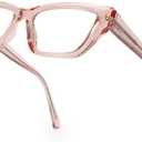 SODQW Pink Cateye Blue Light Glasses for Women, Trendy Cat Eye Anti Blue-light Glasses for Computer/TV/Phone/Gaming
