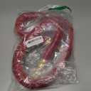 Red Velvet Stanchion Rope Crowd Control Rope Barrier with Gold Color Plated Hooks, 5 Foot