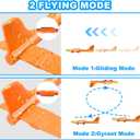 Fuwidvia 3 Pack Airplane Launcher Toys, 13.2'' LED Foam Glider Plane Toy for Boys, 2 Flight Modes Outdoor Flying Toys Birthday Gifts for Boys Girls 4 5 6 7 8 9 10 11 12 Year Old (Blue&Green&Orange)