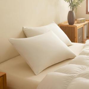 Brushed Microfiber Pillowcase, Queen Size - 20"x 30" - 1800 Soft Breathable Wrinkle Free Pillow Covers with Envelope Closure for Hair and Skin, Set of 2, White