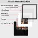 BKABOT 5x5 Picture Frame, Black Metal Photo Frames with HD Glass, Fits 4x4 with Mat or 5 x 5 without Mat, Display for Wall and Table, 1 Pack