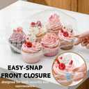Coloch 40 Pack Clear Cupcake Container, 6 Count Plastic Cupcake Box with Lid Disposable 6 Cavity Muffin Holder BPA Free Bakery Carrying Box for Standard Sized Cupcakes