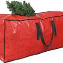 Primode Christmas Tree Storage Bag Fits Up to 7 Ft. | Tall Disassembled Tree I Holiday Tree Storage Case | Protective Zippered Artificial Xmas Tree Bag (9ft, Red)