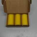 Beeswax Pillar Candles Set of 3 - Handmade Pure Beeswax Rolled Candles for Gift & Home Decor (23.3 in) (Yellow)