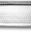 Monarch Abode Decorative Tray  16-Inch Hand Hammered Nickel Finish Metal Bathroom Tray Countertop, Vanity Trays Organizer, Perfume Plate for Dresser, Kitchen Countertop Large Fruit Platter (16" x 8" x 2")