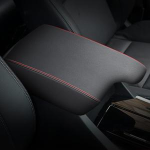 AOMSAZTO Armrest for Honda Accord 2013-2017 Black with Red Stiches