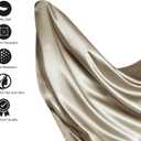 Lanest Housing Silk Satin Sheets, 6-Pieces King Size Satin Bed Sheet Set with Deep Pockets, Cooling and Soft Sheets King - Taupe