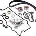 Timing Belt Kit with Water Pump Compatible with 1987-2001 Toyota Camry Celica RAV4 MR2 Solara 2.0L 2.2L 3SFE 5SFE L4 DOHC 16 VALVE Engine # TBK138 TS26199