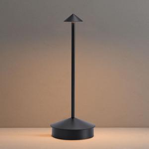 Cordless Table Lamp, 6000mAh Rechargeable Table Lamps, Portable Touch LED Lamp, 3 Color Stepless Dimming Battery Powered Bedside Table Lamps for Restaurant/Patio/Outdoor- Black (1 Pcs Black)