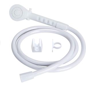 RV Shower Head with Hose - Non-Metallic Outdoor RV Shower Kits Replacement with Pause Function for RVs, Fifth Wheels, Motor Homes, Travel Trailers, Campers, Boats, White