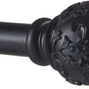 Exclusive Home Curtains ER1015-03 3672 Vine 1" Curtain Rod and Finial Set, 36"-72", Matte Black