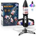 Mafbeanl Rocket Launcher for Kids, Self Launching Motorized Air Rocket Toy, Outdoor Toys for Ages 8-12, Model Rockets with Parachute Safely Land, Spaceship Launch up to 200 ft Birthday Gifts for Boys