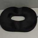 Donut Pillow Seat Cushion Chair Pad for Tailbone Pain Relief and Hemorrhoids, Memory Foam Seat Chair Cushion for Postpartum Pregnancy, Seat Cushions for Men and Women for Home & Office, (Black) (Large)