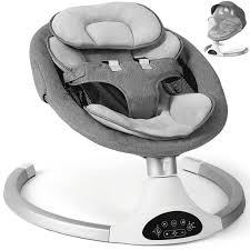 Baby Swing For Infants , Baby Auto Swing, Gray, Maximum weight is 9kg/19.8lbs