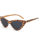 livho Retro Vintage Narrow Cat Eye Sunglasses for Women Clout Goggles Plastic Frame (Leopard)