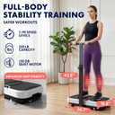 SQUATZ Vibration Plate Exercise Machine with Handlebar, Vibration Plate with Handles, 1-99 Speed Levels, 10 Preset Programs, Low-Impact Home Fitness Platform with Remote, Portable Design