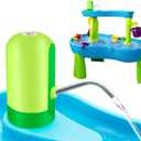 Intoypad Water Table Pump, Battery Powered Water Pump for Kids 3 Hours Non-Stop Fun Summer Outdoor Water Play Table Accessories for Step2 Water Table Toys for Kids Toddlers Green