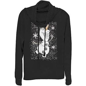 Disney Frozen Worth Melting Women's Long Sleeve Cowl Neck Pullover, 3XL